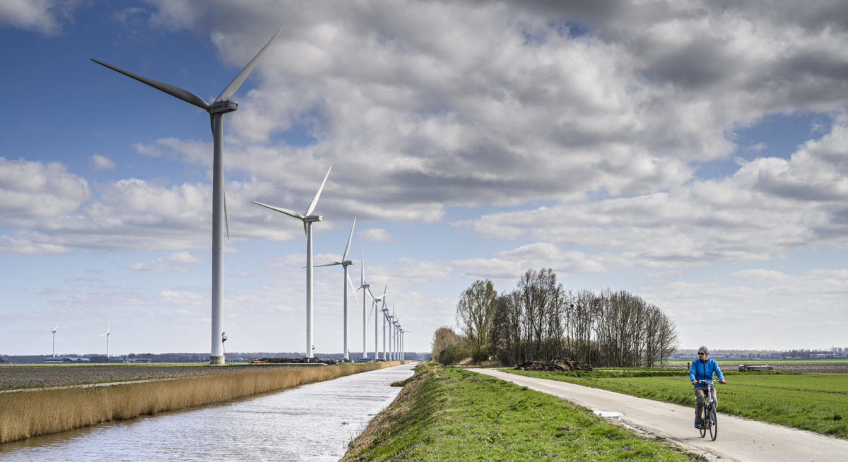 Fietsroute Almere: fietspad De Grote Trap in Flevoland