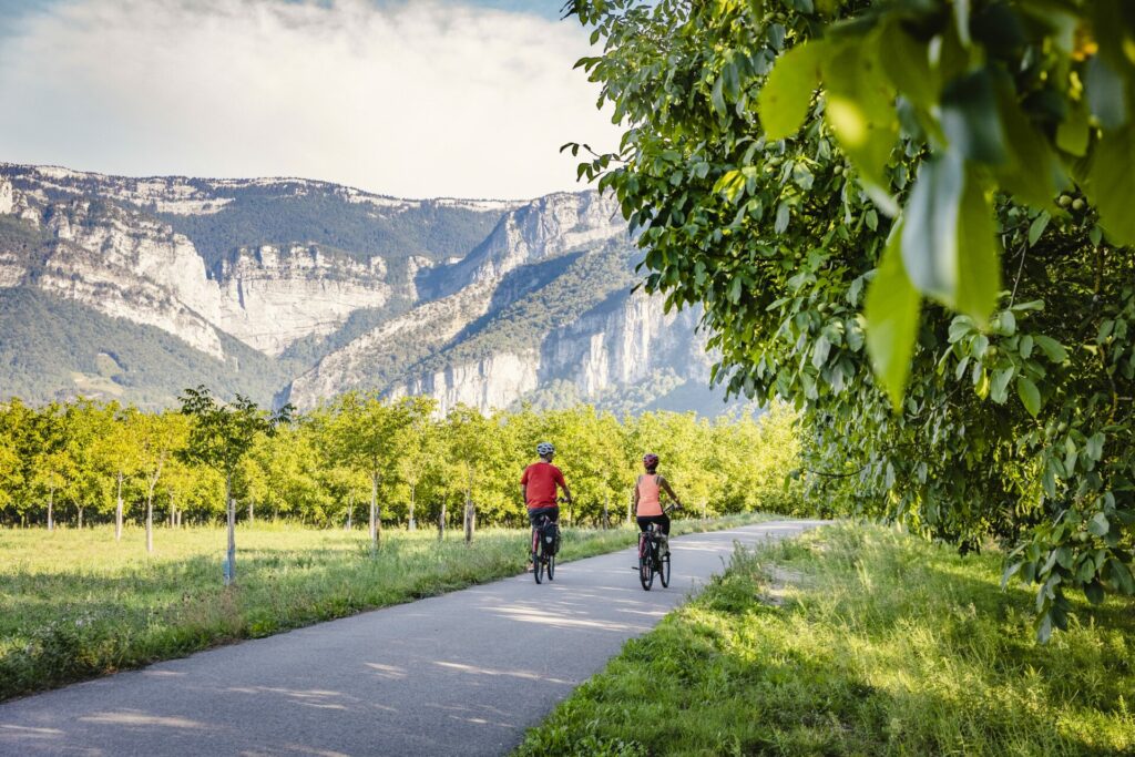 vals plat fietsen in Isère, Frankrijk