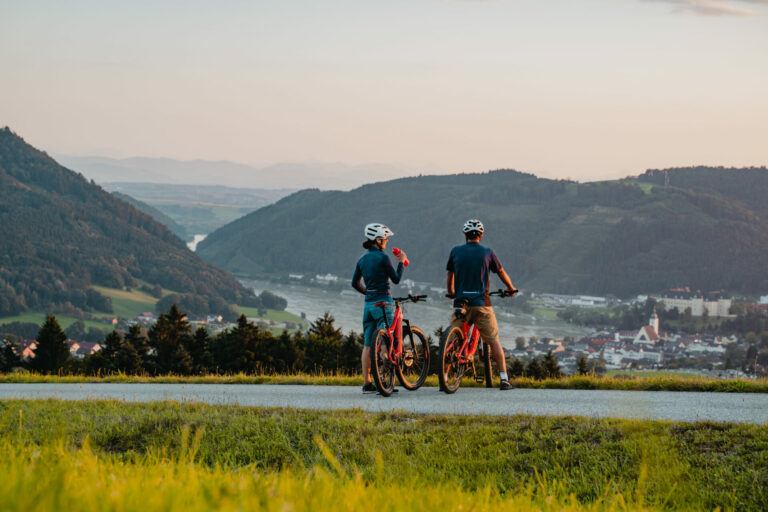 Uitzicht op Grein in Oberösterreich