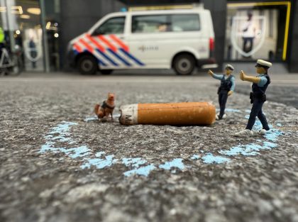 Plandelman, plandelen, actie tegen zwerfafval en peuken op straat