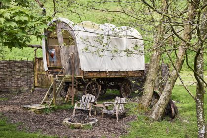 glamping in een pipowagen in Engeland