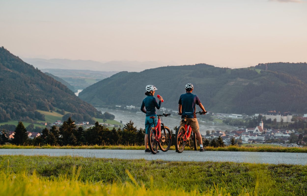 Uitzicht op Grein in Oberösterreich