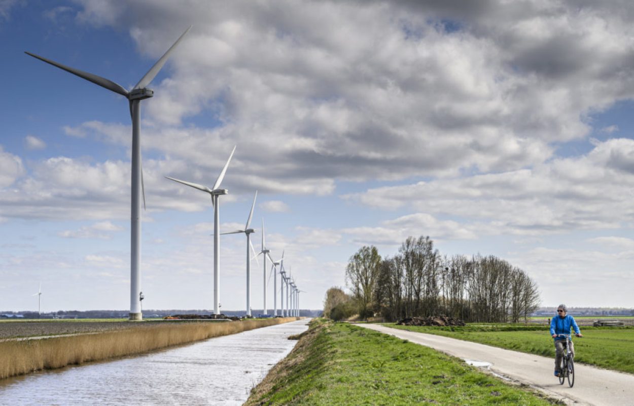 Fietsroute Almere: fietspad De Grote Trap in Flevoland